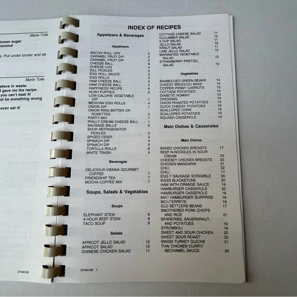 Heavenly Recipes Cookbook Church Of The Nazarene Chanute KS Vintage 1999 Spiral